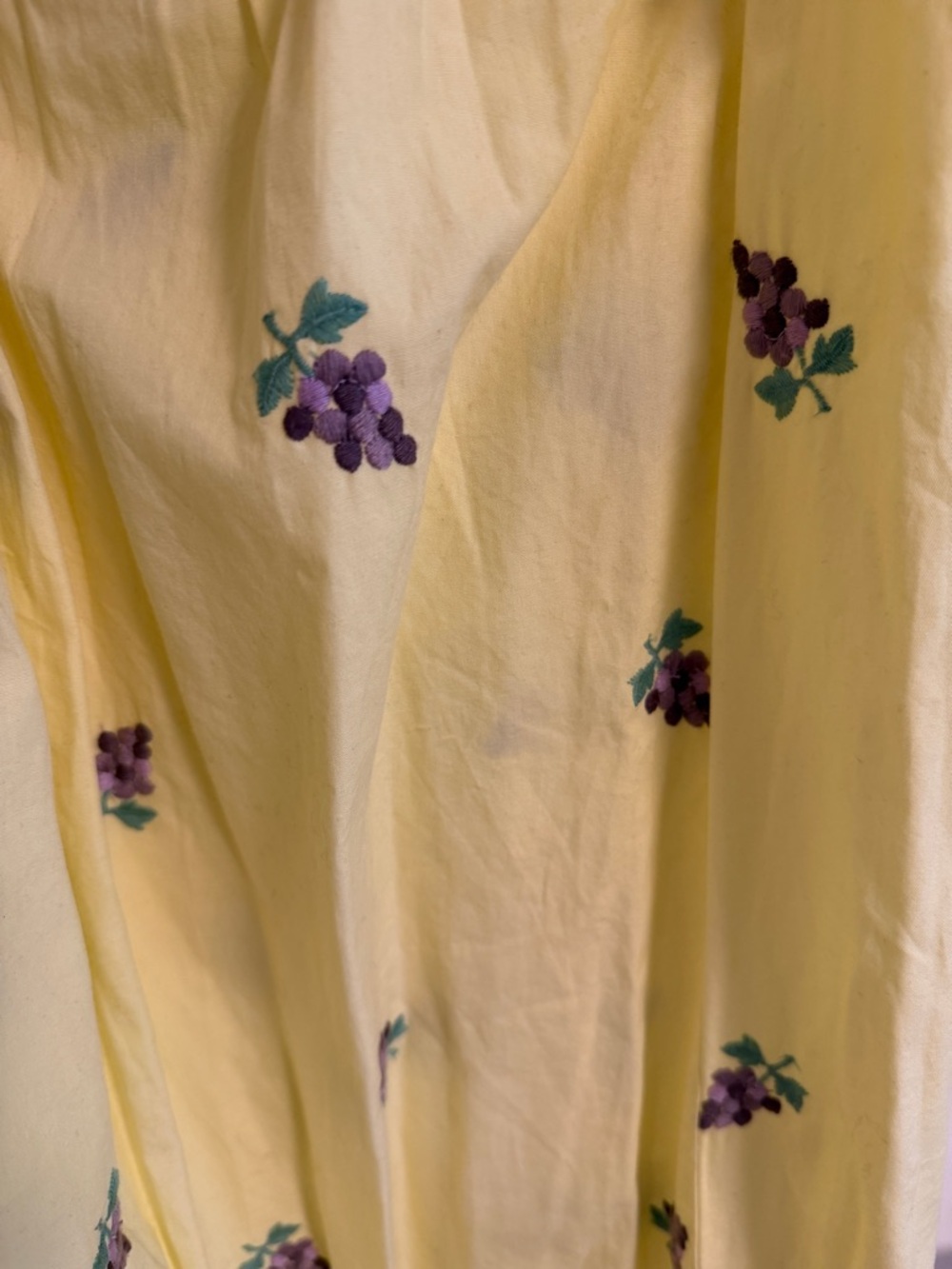Damson Madder Tish Poplin smocked Midi yellow Dress size US2/UK6 - Picture 7 of 8